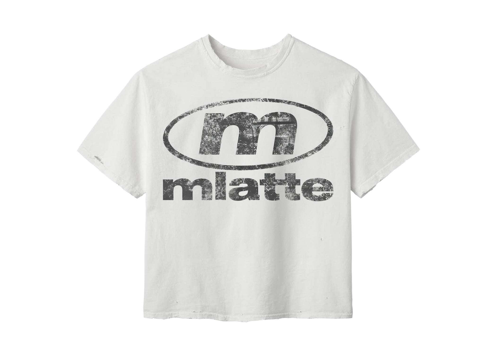 GREY AND WHITE MLATTE FOUNDATION TEE